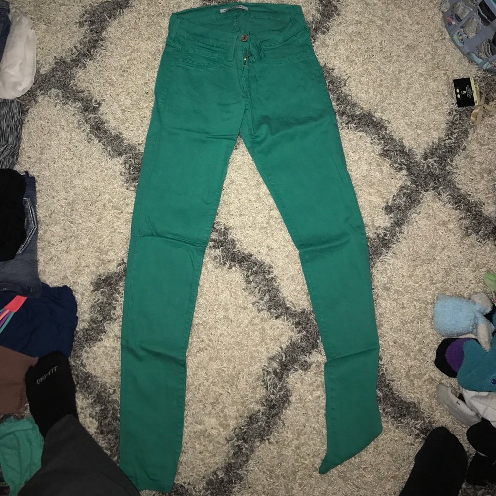 Green Skinny Jeans