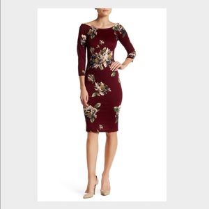 BLVD Floral Bodycon Dress