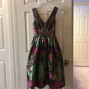 Midi Length Floral Print Dress