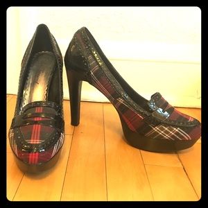 Platform Plaid Heels