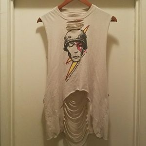 Ripped David Bowie tee