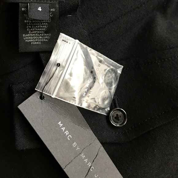 Marc Jacobs New Black MOTO Rockstar Zipper Pants 4 NWT! $400 Stretch rockabilly - Picture 4 of 4