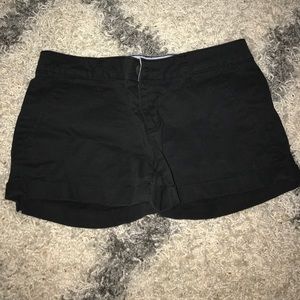 Black jean shorts