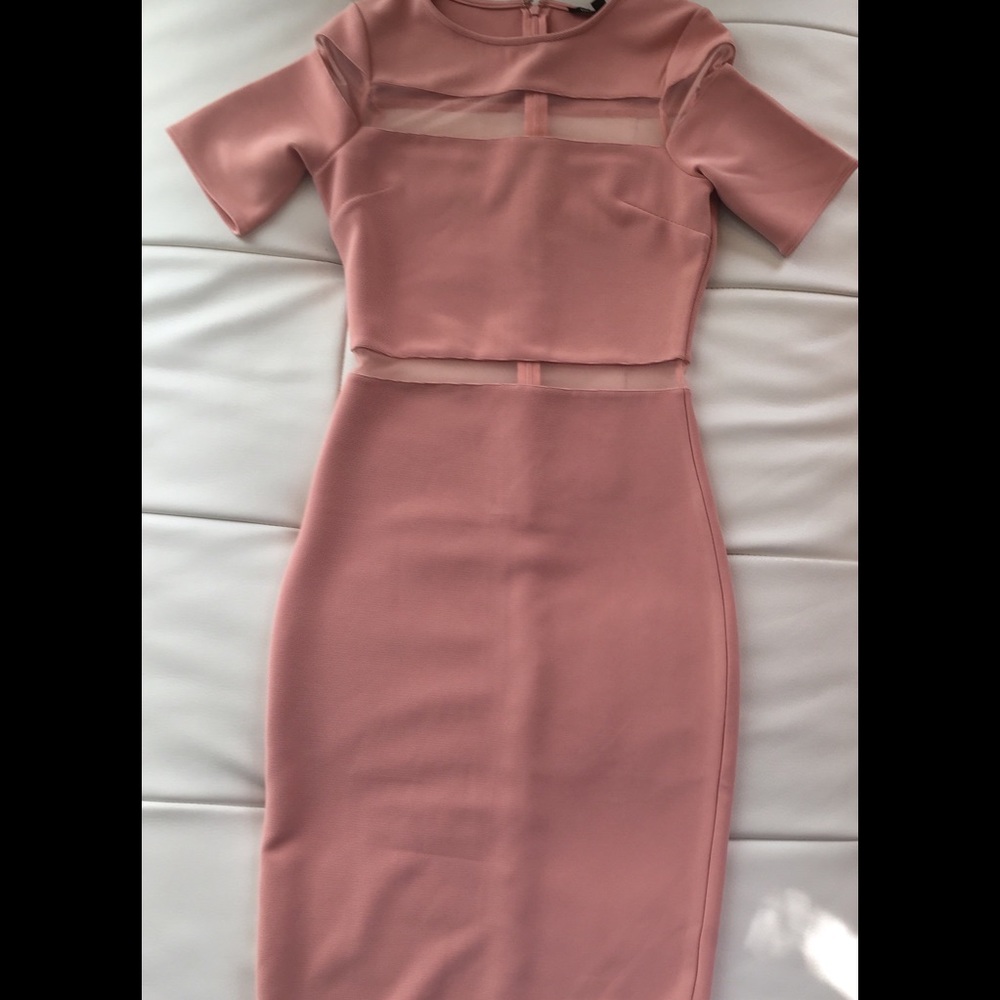 Gianni Bini Mesh Panel Pencil Dress