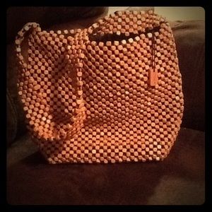 The Sak  handbag wooden beaded