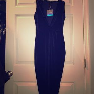Brand New with tags! Extreme plunge suede dress