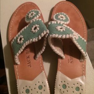 Jack Rogers quilted slides