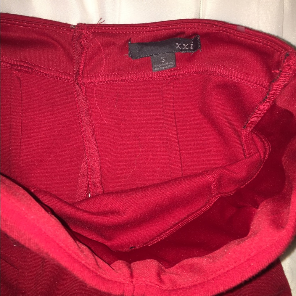 Red Strapless Bodycon Dress - Picture 3 of 3