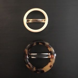 J Crew Oval Barrettes in Gold and Tortoise