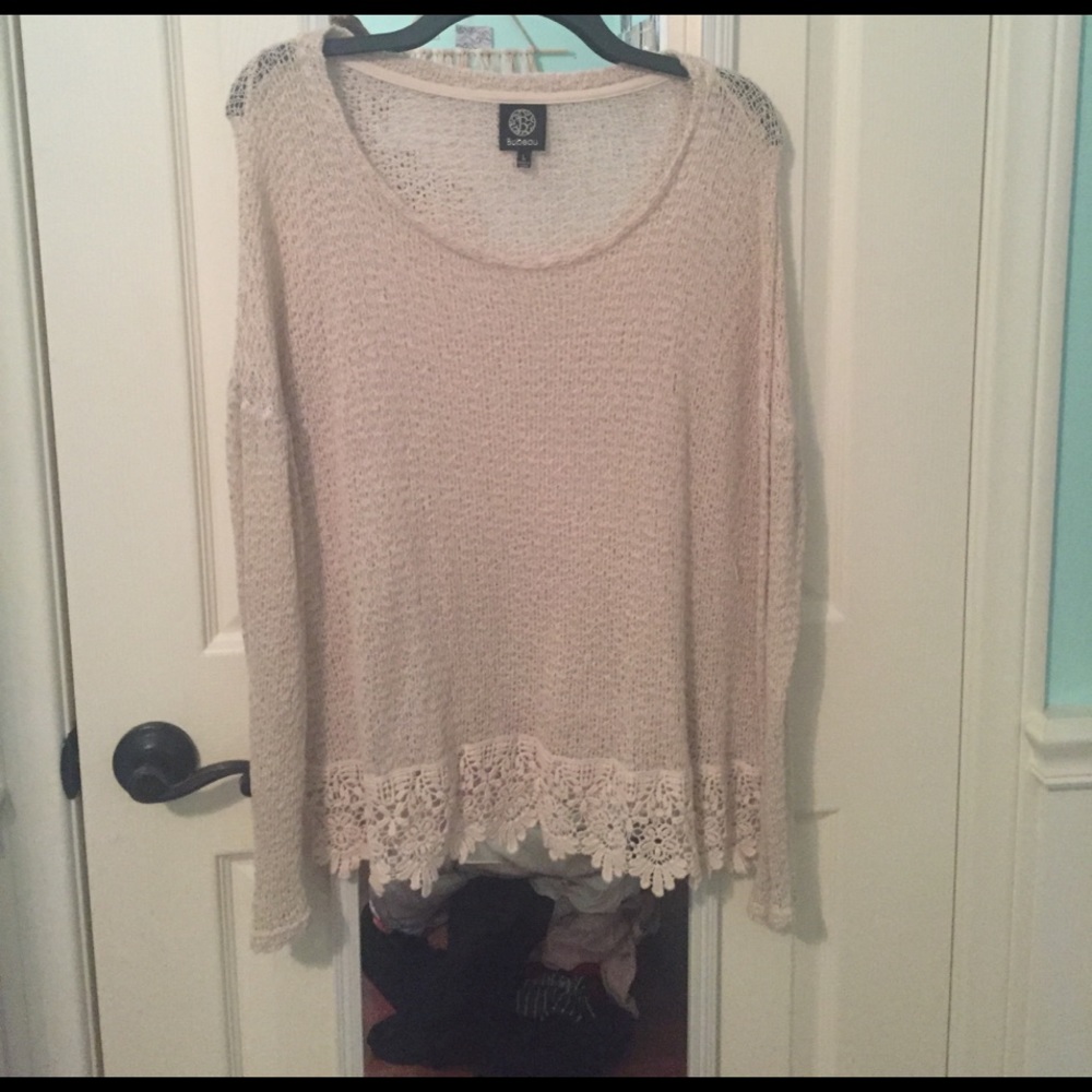Cream lace sweater