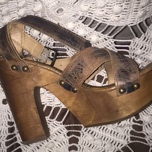 Lightly worn BED STU wedges. $25