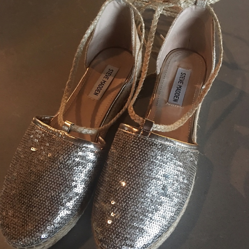 Steve Madden gold espadrilles. New with tags