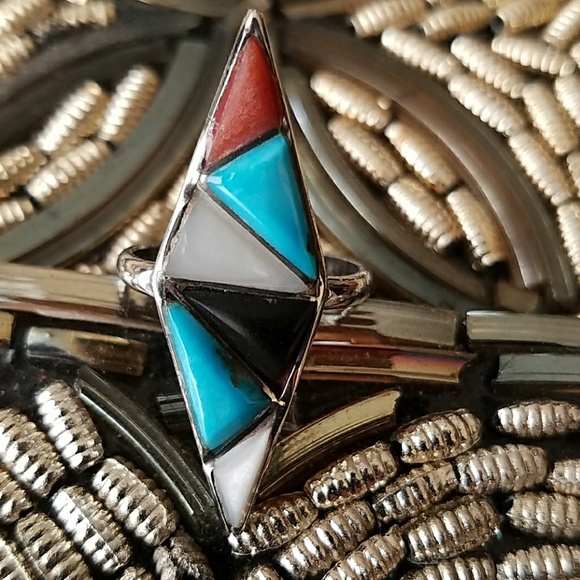 Boho 60's/70's Retro Ring - Picture 2 of 4