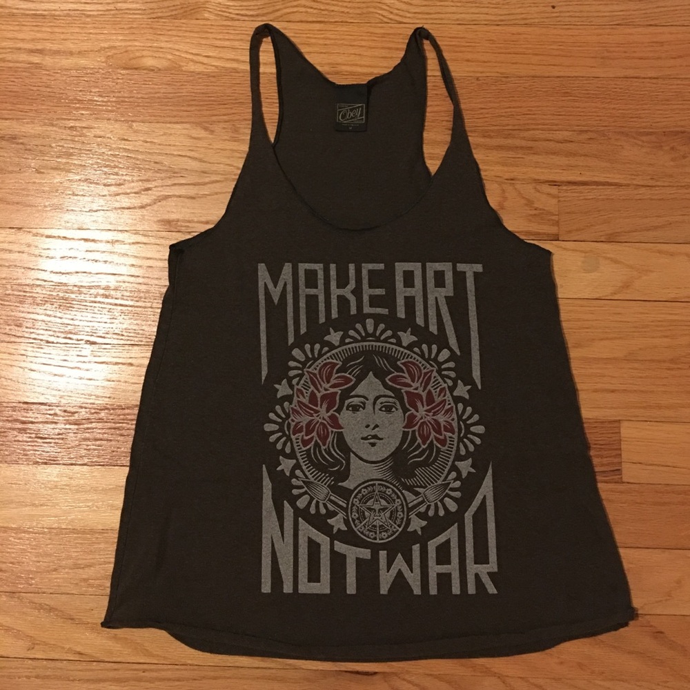 Obey MAKE ART NOT WAR tank