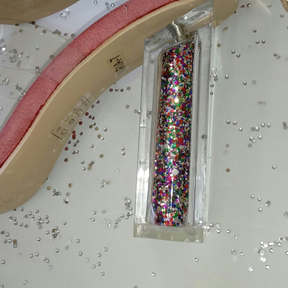 Glitter, Pink & Clear Chunky High Heel - Picture 4 of 4