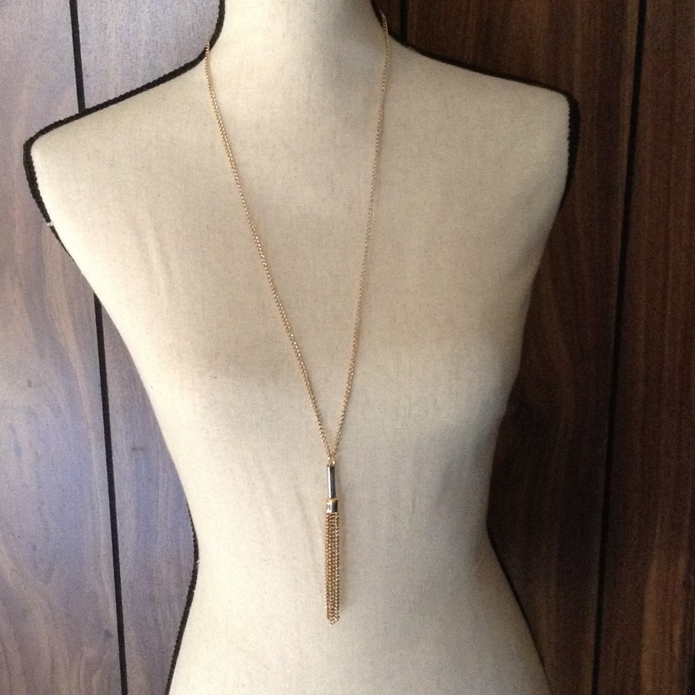 Gold Tassel Necklace