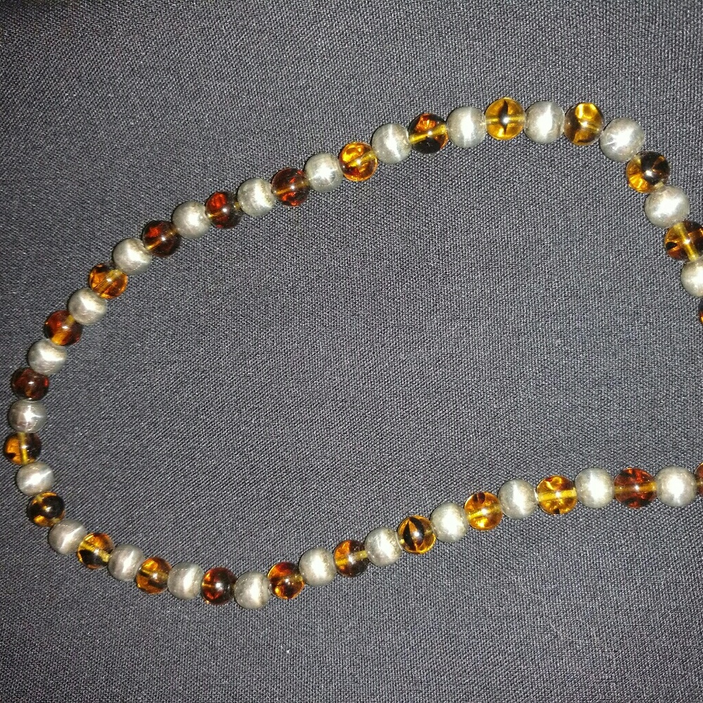 Tiger eye and silver 925 necklace