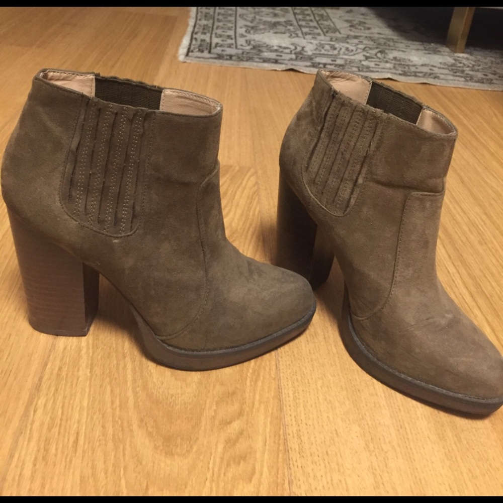 Zara block heeled booties