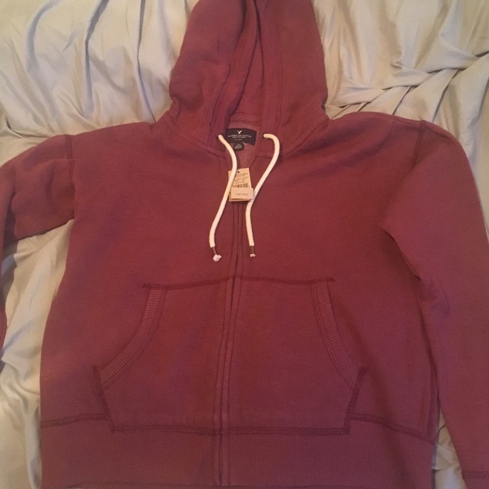 American Eagle fleece lined zip up sweatshirt