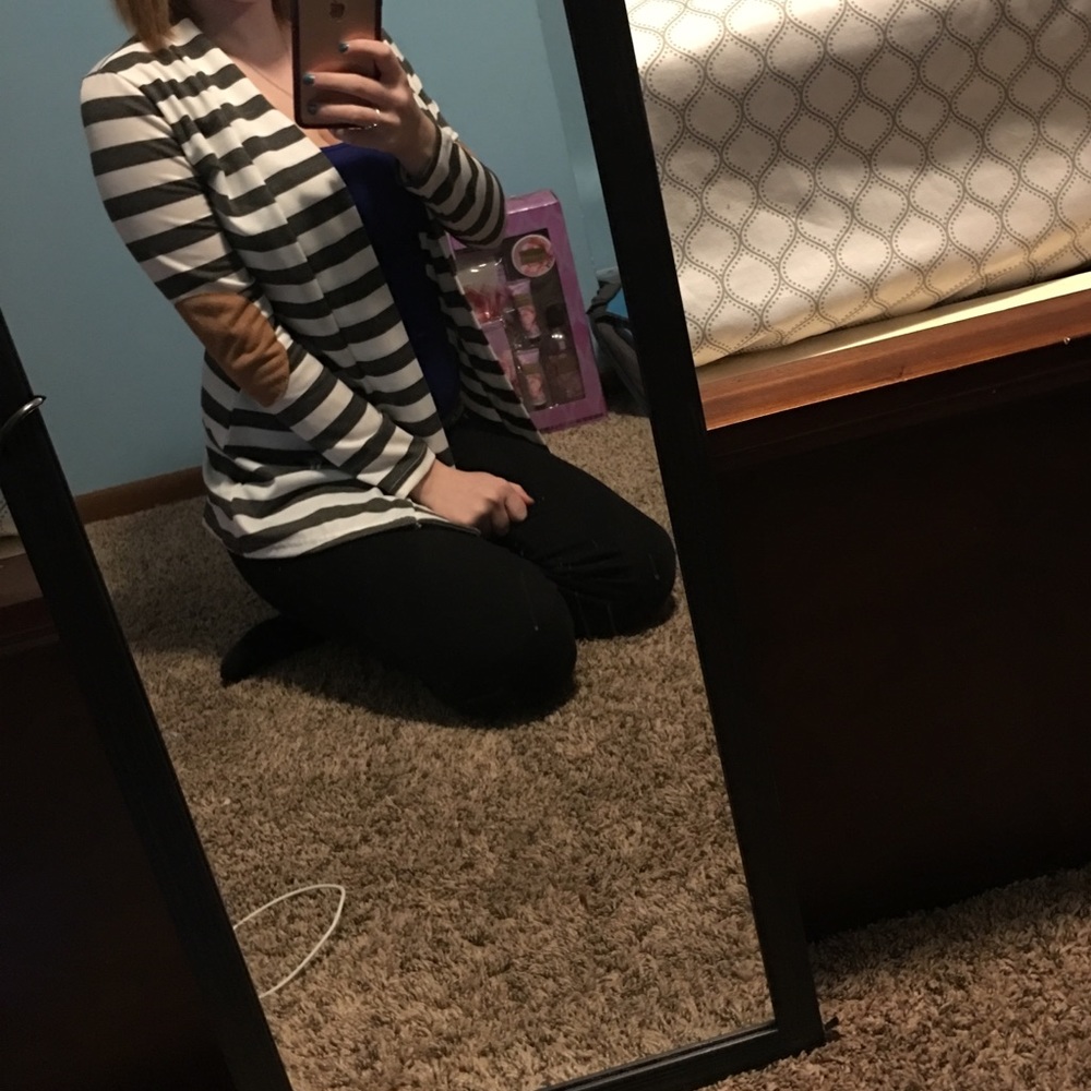 White and Gray sweater/Cardigan