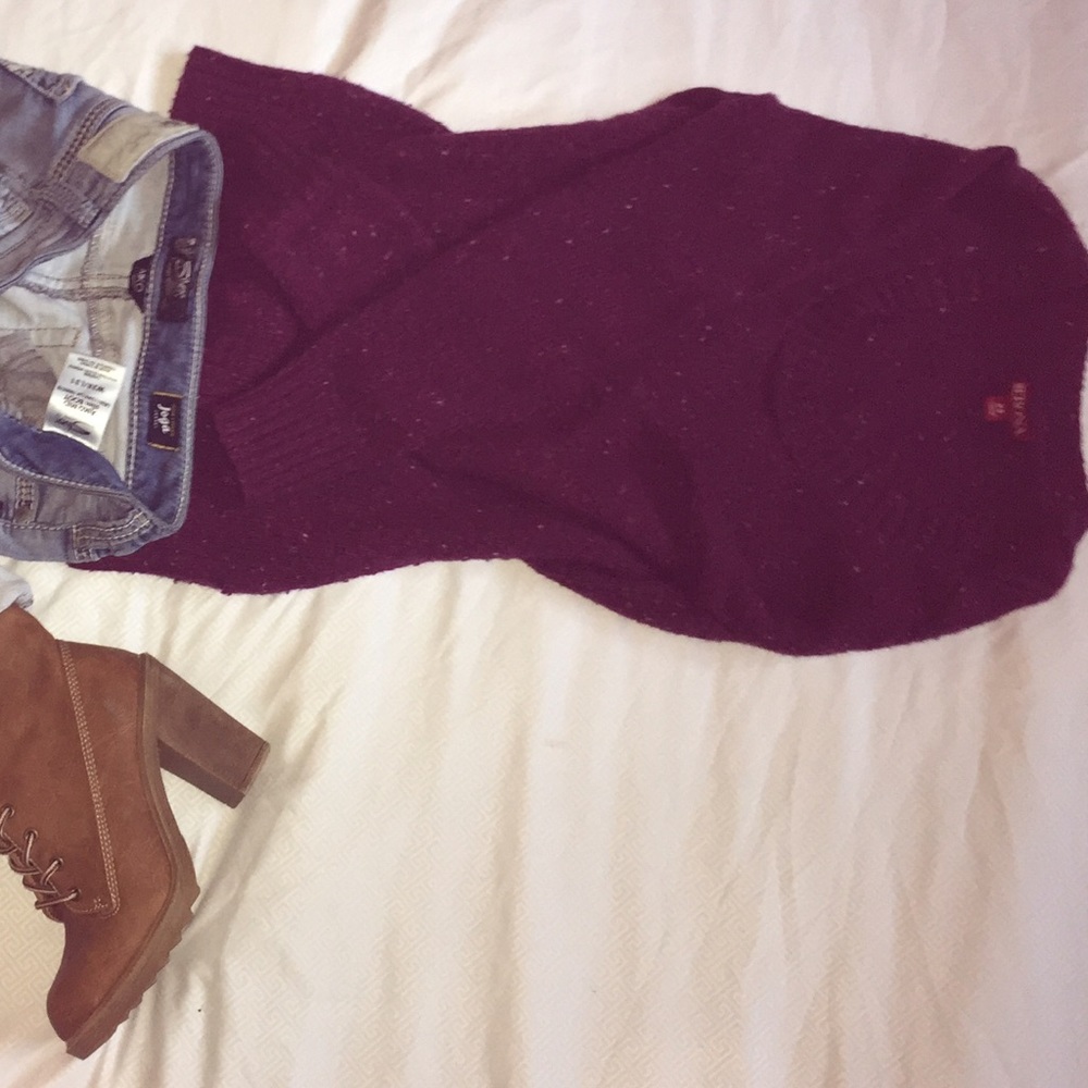 Sweater weather purple Memorial XS sweater:-)!