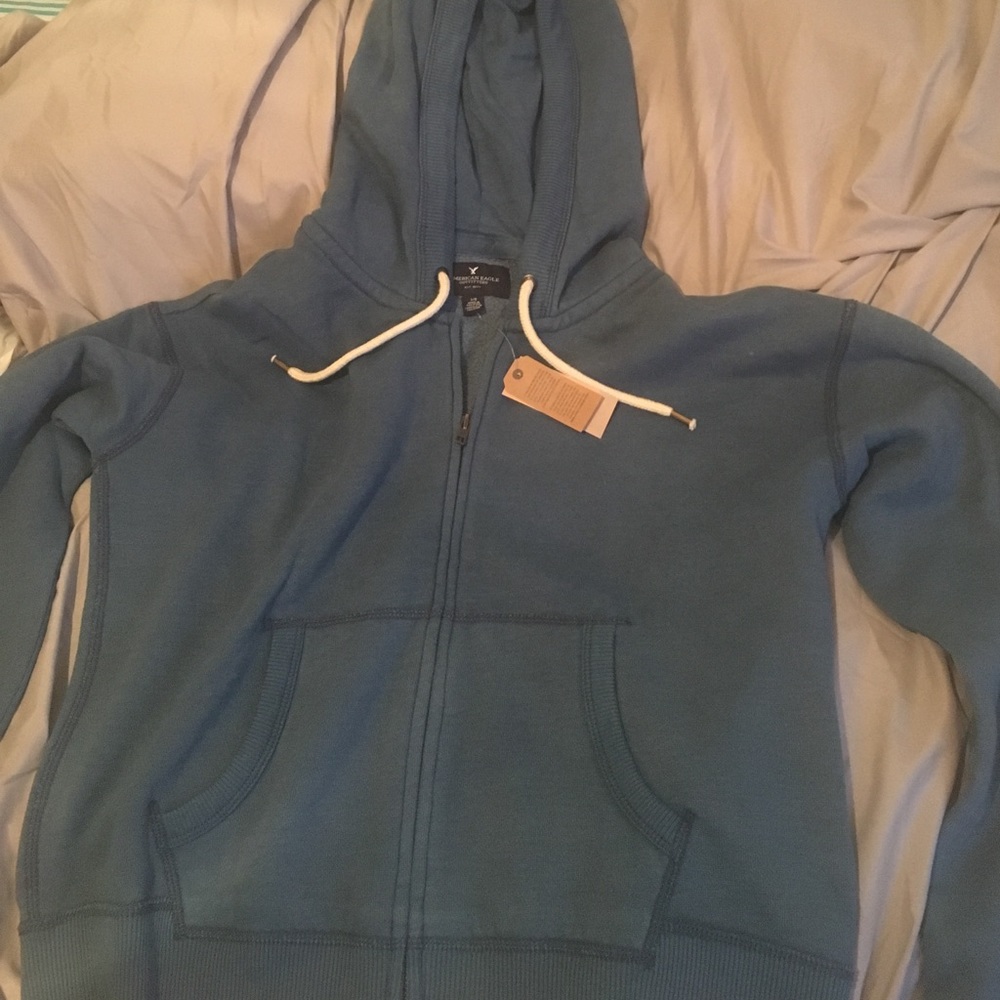 American Eagle fleece lined zip up sweatshirt