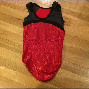 Under Armour girls leotard red/black, adult XS
