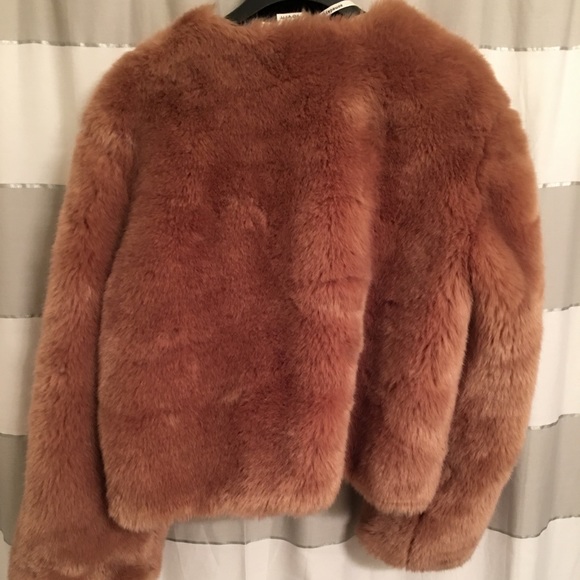 Somedays Lovin Blush Faux Fur Jacket - Picture 3 of 4