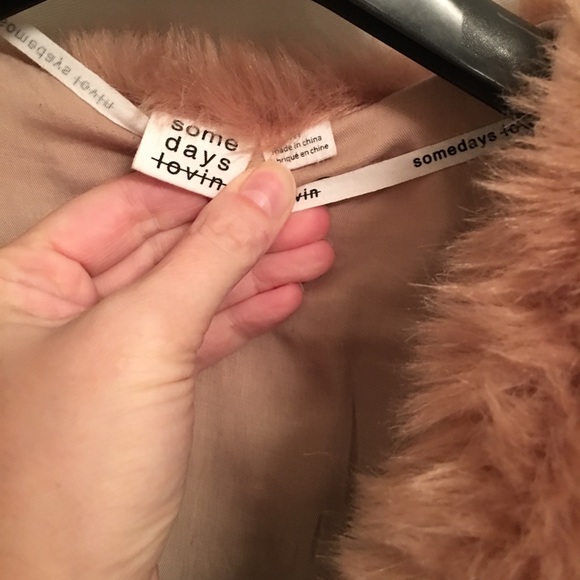 Somedays Lovin Blush Faux Fur Jacket - Picture 4 of 4