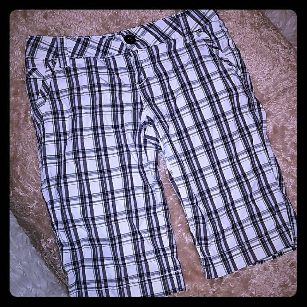 Stylish plaid bermudas