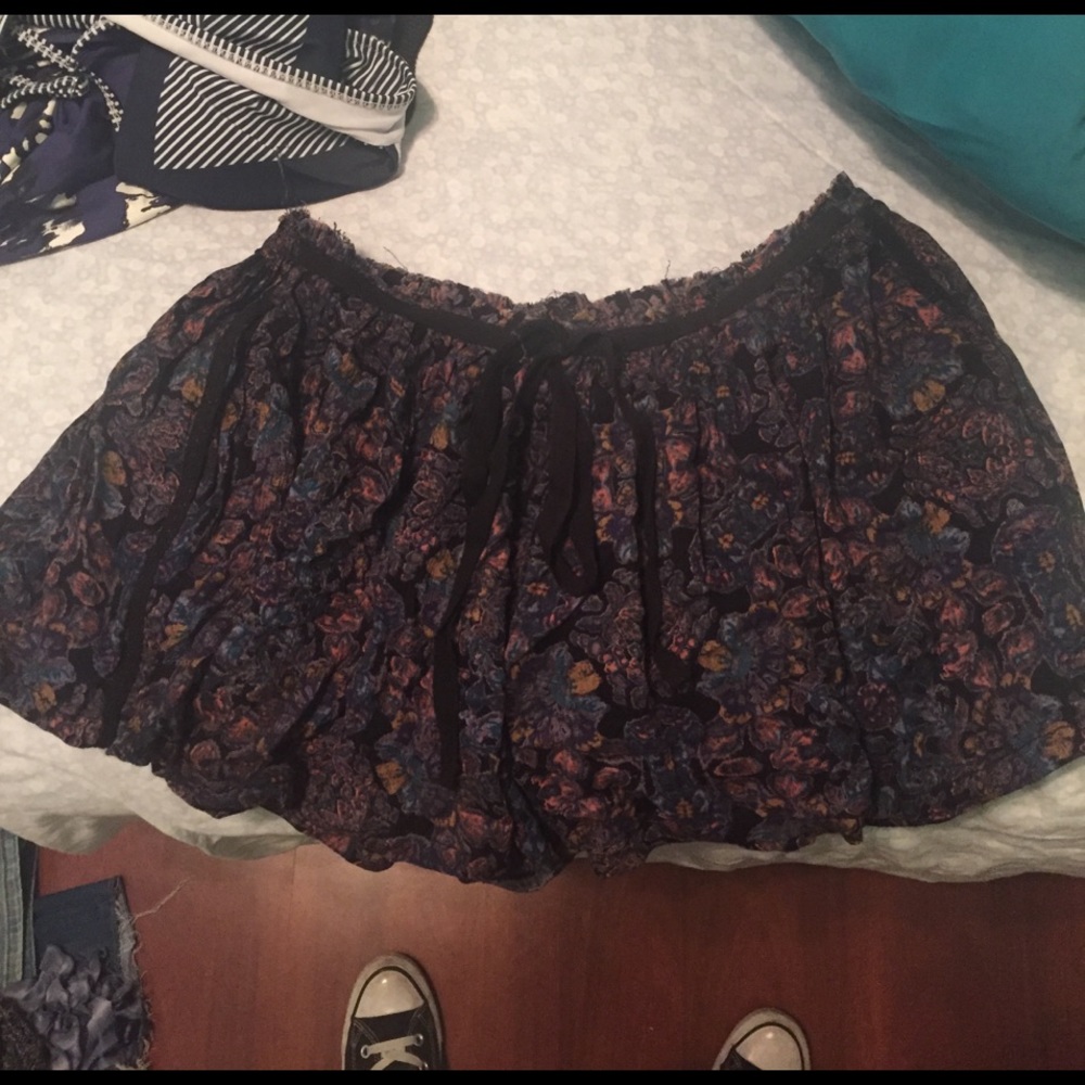 Black floral tie shorts! From urban outfitters