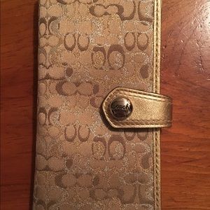 brand new gold coach wallet!