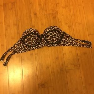 Xhilaration Leopard Print Strapless Bikini Top