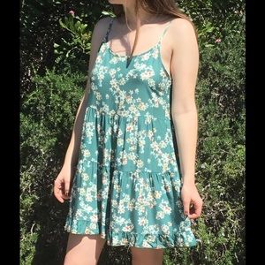 Miss Daisy Green Mini Sun Dress