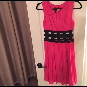 BCBG MAXZARIA FUN Pink and Black Cocktail Dress