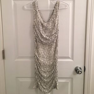 Express white and black lace dress