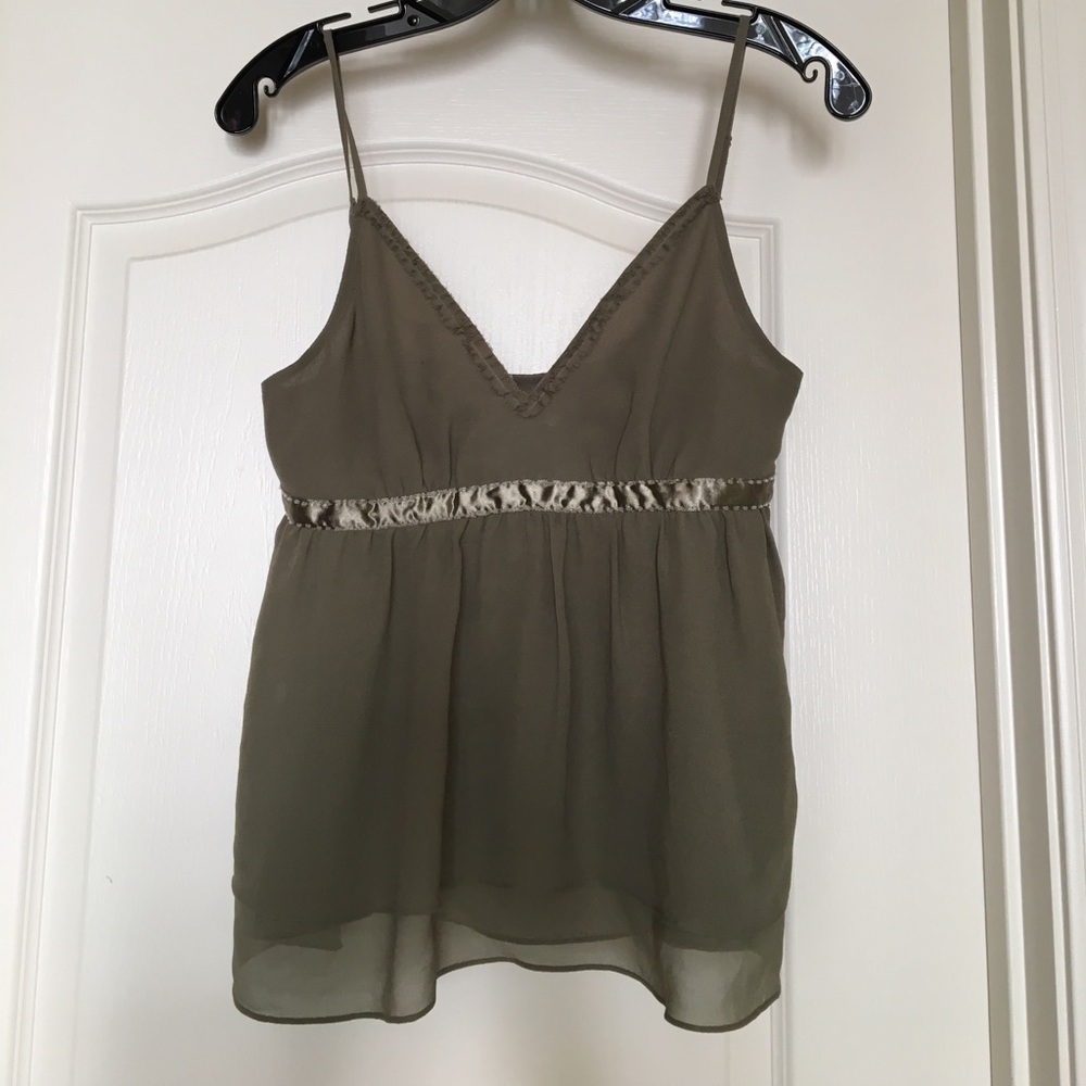 Olive green tank top