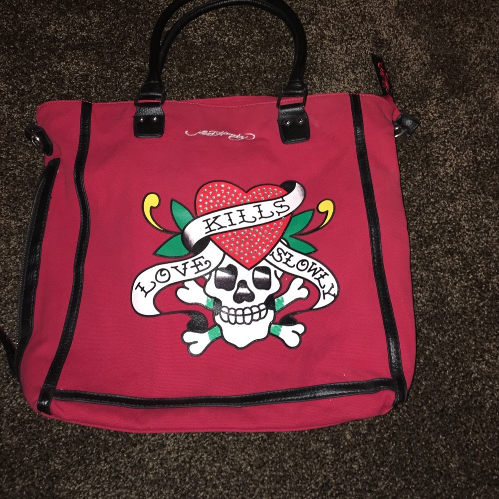 Red Ed Hardy purse