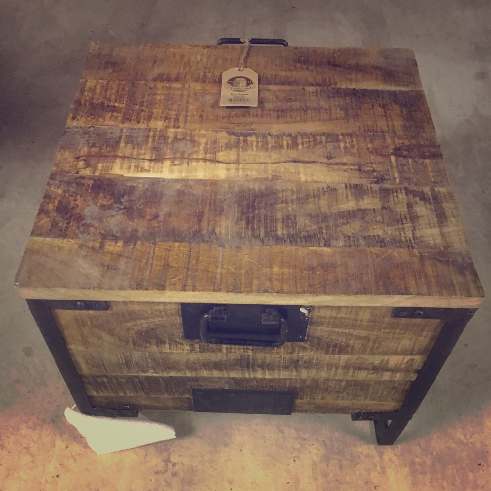 Handmade trunk/end table.