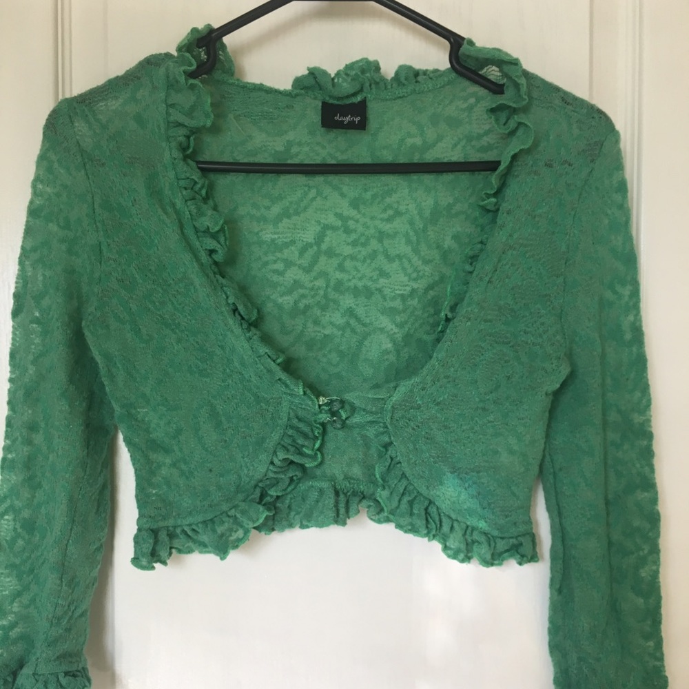 Green shawl/ sweater