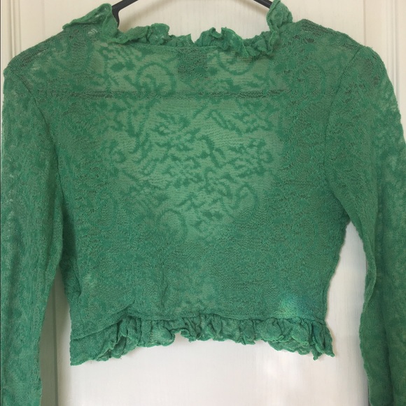 Green shawl/ sweater - Picture 3 of 4