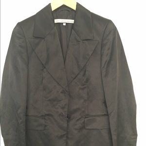 Shiny tailored designer jacket with split
