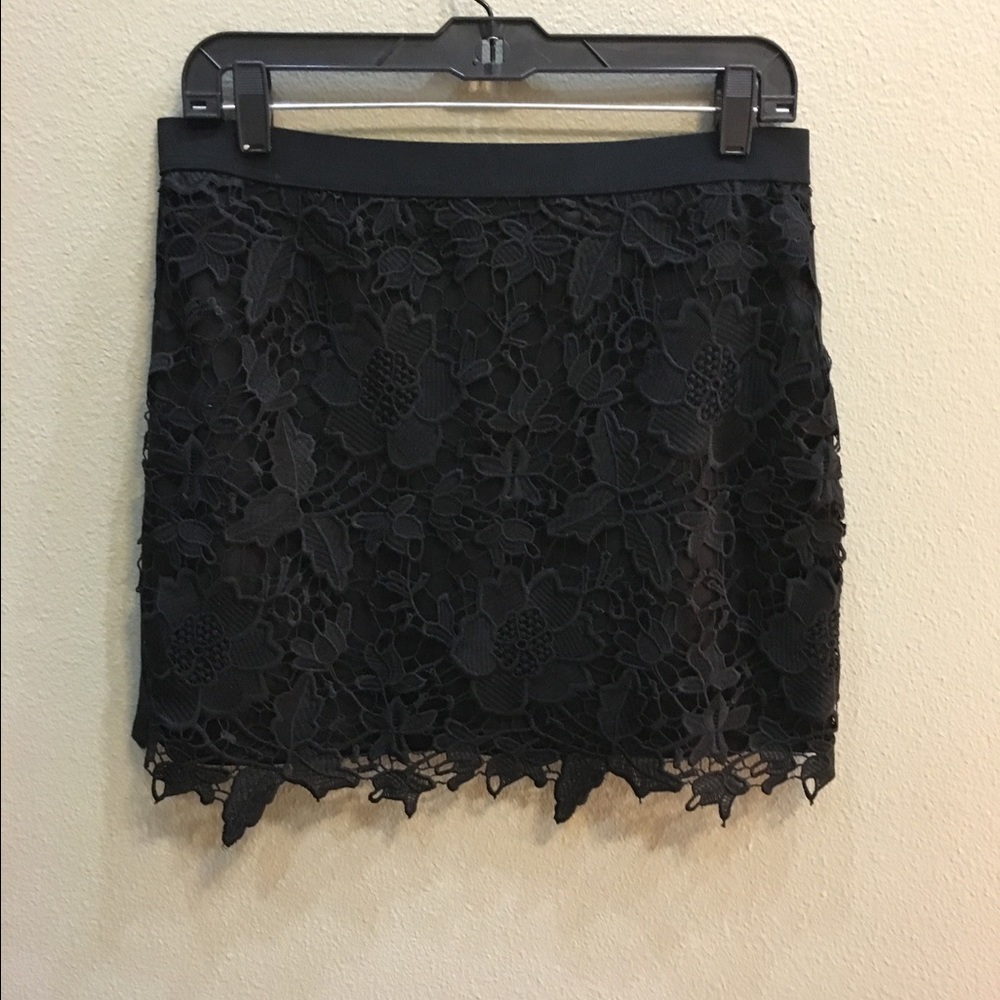 American Eagle Black Lace Bodycon Skirt