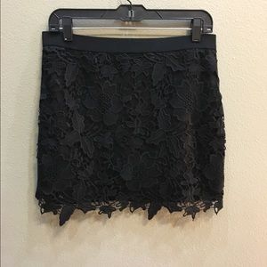 American Eagle Black Lace Bodycon Skirt