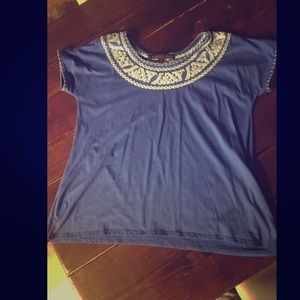 Anthropologie Embroidered Top