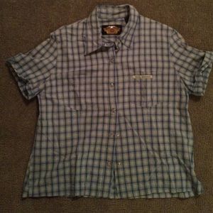 Harley Davidson Plaid Button Up XL Shirt