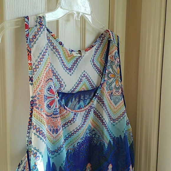 NWT SPEED LIMIT LIGHTWEIGHT BLUE PRINT TANK SZ 3X - Picture 3 of 5