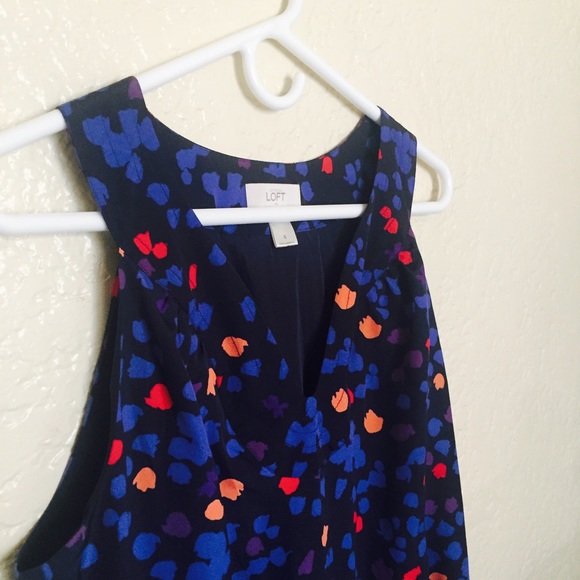 SALE ❤️Freckled/Potted Loft Navy Dress - Picture 3 of 4