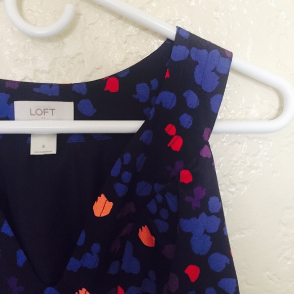 SALE ❤️Freckled/Potted Loft Navy Dress - Picture 4 of 4