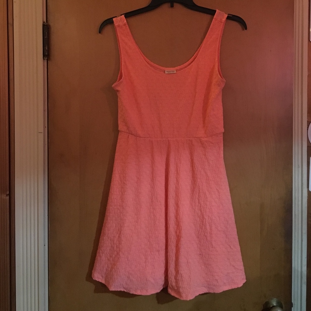 Bright peachy coral dress